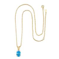 Cubic Zircon Micro Pave Brass Necklace, with 2 extender chain, plated, for woman & with cubic zirconia, more colors for choice, nickel, lead & cadmium free, 6x14.50mm, Length:15.7 Inch, Sold By PC