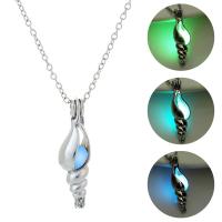 Luminated Necklace Zinc Alloy with Night-Light Stone with 5cm extender chain platinum color plated fashion jewelry & adjustable & for woman nickel lead & cadmium free Length 45 cm Sold By PC