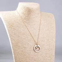 Tibetan Style Jewelry Necklace, with 5cm extender chain, Alphabet Letter, rose gold color plated, fashion jewelry & adjustable & for woman, rose gold color, nickel, lead & cadmium free, 26x26mm, Length:45 cm, Sold By PC