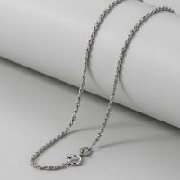 925 Sterling Silver Necklaces, platinum plated, different styles for choice & for woman, original color, 450mm, Sold By PC