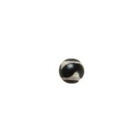 Perles agate dzi tibétaine naturelle, noire, 8mm, Vendu par PC