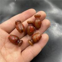 Agat perler, Agate, Vase, håndlavet, brun, 22x13mm, Solgt af PC