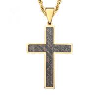 Stainless Steel Cross Pendants 316L Stainless Steel Vacuum Ion Plating DIY & for man Sold By PC