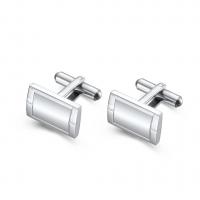 Cufflinks 316L Stainless Steel Rectangle polished fashion jewelry & for man original color Sold By Pair