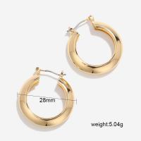 Messing Huggie Hoop Ohrringe, goldfarben plattiert, für Frau & hohl, keine, frei von Nickel, Blei & Kadmium, 18-31mm, verkauft von Paar
