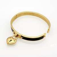 Stainless Steel Bangle 316L Stainless Steel Lock Vacuum Ion Plating Unisex & epoxy gel 58mm Sold By PC