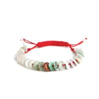 Bracelets de pierres précieuses, jade, avec corde de cire, poli, Réglable & bracelet tressé & unisexe, plus de couleurs à choisir, Longueur Environ 8 pouce, Vendu par PC