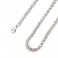Titanium Steel Necklace, Unisex & different size for choice, original color, Hole:Approx 3mm, 10PCs/Lot, Sold By Lot