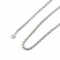 Titanium Steel Necklace, Unisex & different size for choice, original color, 10PCs/Lot, Sold By Lot