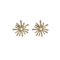 Tibetan Style Stud Earring, different styles for choice & for woman, original color, 39x39mm, Sold By Pair