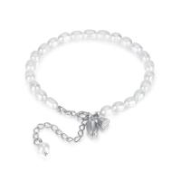 Freshwater Cultured Pearl Bracelet 304 Stainless Steel with Freshwater Pearl with 2.36inch extender chain Vacuum Ion Plating fashion jewelry & for woman Length Approx 6.3 Inch Sold By PC
