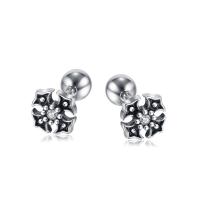 Stainless Steel Stud Earrings, 304 Stainless Steel, fashion jewelry & Unisex, original color, 5.50mm, Sold By Pair