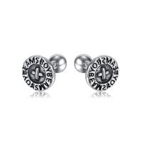 Stainless Steel Stud Earrings, 304 Stainless Steel, vintage & fashion jewelry & Unisex, original color, 7.50mm, Sold By Pair