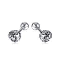 Stainless Steel Stud Earrings, 304 Stainless Steel, fashion jewelry & Unisex, original color, 5.5mm, Sold By Pair