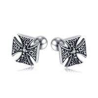 Stainless Steel Stud Earrings, 304 Stainless Steel, fashion jewelry & Unisex, 8mm, Sold By Pair