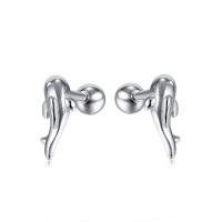 Stainless Steel Stud Earrings, 304 Stainless Steel, fashion jewelry & Unisex, original color, 10.50mm, Sold By Pair