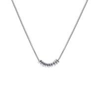 Brass Necklace, with 5.5cm extender chain, platinum plated, fashion jewelry & for woman, silver color, Length:41.4 cm, Sold By PC
