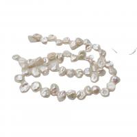 Perle perline Keishi coltivate d'acqua dolce, perla d'acquadolce coltivata naturalmente, Naturale & DIY, bianco, 10-12mm, Venduto per 38 cm filo