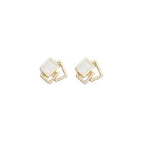 Zinc Alloy Stud Earring high quality plated fashion jewelry & for woman & enamel golden Sold By Pair