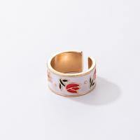 Zestaw pierścieni stopowych cynku, Stop cynku, Platerowane w kolorze złota, biżuteria moda & różne style do wyboru & dla kobiety & emalia, złoty, sprzedane przez PC
