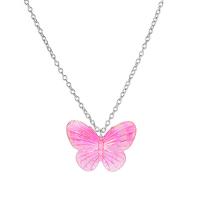 Resin Necklace with Plastic & Iron with 6 extender chain Butterfly fashion jewelry & for woman Length 41.5 cm Sold By PC