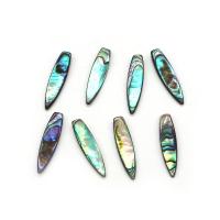 Abalone -Shell-Beads, conchiglia Abalone, Foglia, DIY, multi-colore, 7x30mm, 12PC/borsa, Venduto da borsa