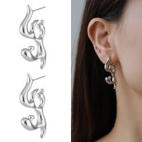 Zinc Alloy Stud Earring plated & for woman nickel lead & cadmium free Sold By Pair