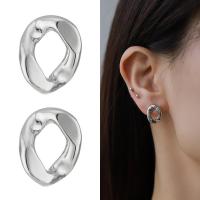 Zinc Alloy Stud Earring silver color plated & for woman silver color nickel lead & cadmium free Sold By PC