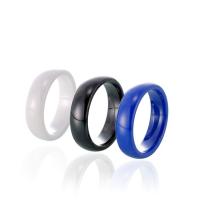 ユニセックス指輪, 磁器, ファッションジュエリー & 異なるサイズの選択, 無色, 6x2mm, 売り手 パソコン