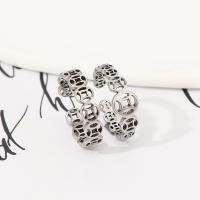 Titanium Steel Finger Ring, fashion jewelry & different styles for choice & for woman, silver color, 18mm, Sold By PC