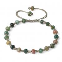 Gemstone Bracelets with Cotton Cord fashion jewelry & for woman 6mm Length Approx 6.93 Inch Sold By PC