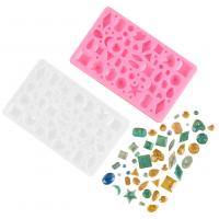 DIY Epoxy Mold Set, Silicone, different packing style for choice, more colors for choice, 106x65x6mm, Sold By PC