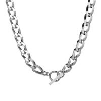 Титановые стали ожерелье, титан, Мужская & разный размер для выбора, оригинальный цвет, продается PC