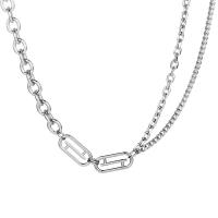 Титановые стали ожерелье, титан, разный размер для выбора & Мужский, оригинальный цвет, продается PC