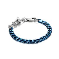 Titanium Steel Bracelet & Bangle Vacuum Ion Plating Unisex blue Sold By PC