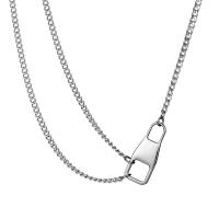 Titanium Steel Necklace, Vacuum Ion Plating, Double Layer & Unisex & different size for choice, original color, Sold By PC