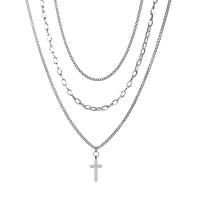 Multi слой ожерелье, титан, три слоя & Мужская, оригинальный цвет, 450mm, продается PC