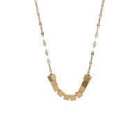 Collar de Acero Titanio, Partículas de acero, con 1.96 inch extender cadena, chapado en color dorado, para mujer & multi-hilera, Vendido por UD