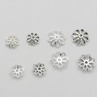 925 Sterling Silver Bead Cap, Flower, plated, DIY & different size for choice, more colors for choice, Sold By PC