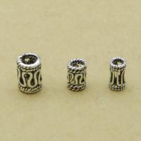 925 Ezüst Távtartó gyöngy, Oszlop, galvanizált, DIY, ezüst, Által értékesített PC