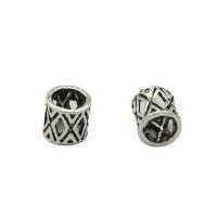 925 Sterling Silver Spacer Bead, DIY & hollow, silver color, 5.20x5.20mm, Hole:Approx 3.5mm, Sold By PC