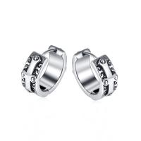 Stainless Steel Huggie Hoop Earring 304 Stainless Steel fashion jewelry & Unisex original color Sold By Pair