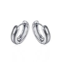 Stainless Steel Huggie Hoop Earring, 304 Stainless Steel, fashion jewelry & Unisex, original color, 14.50x4mm, Sold By Pair