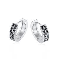 Stainless Steel Huggie Hoop Earring 304 Stainless Steel Vacuum Ion Plating fashion jewelry & Unisex Sold By Pair