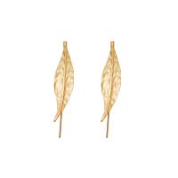 Tibetan Style Drop Earrings, Leaf, plated, fashion jewelry & for woman, more colors for choice, 58mm, Sold By Pair