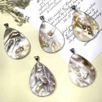 Pendentifs coquillage, Nacre perles, larme, fait à la main, bijoux de mode & pour femme, 46x60mm, Vendu par PC