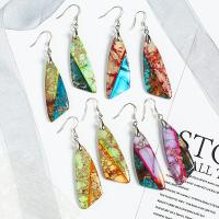 Natural Gemstone Earrings Impression Jasper irregular for woman Sold By Pair