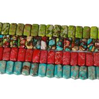 Edelsteen Sieraden Kralen, Indruk Jasper, DIY, meer kleuren voor de keuze, 6x10x20mm, Per verkocht Ca 38 cm Strand