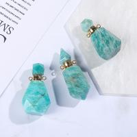 ​Amazonite​ Perfume Bottle Pendant, Unisex & different styles for choice & 1/1 loop, more colors for choice, Sold By PC