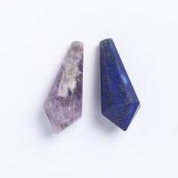 Gemstone Medálok Ékszer, Természetes kő, különböző anyagok a választás & egynemű, több színt a választás, 15.50x36.80mm, Által értékesített PC